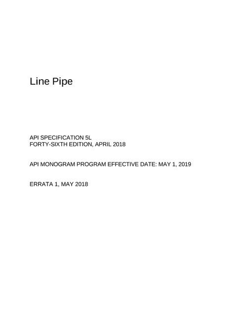 API Spec 5L