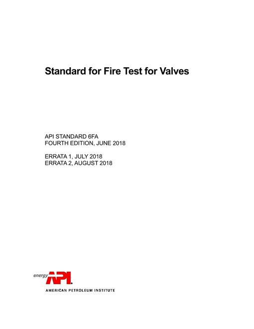 API Spec 6FA - Unbound PDF - Engineering & Industrial Standards