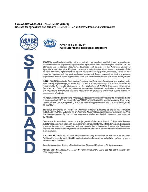 ASAE/ASABE AD26322-2:2010 (R2022)