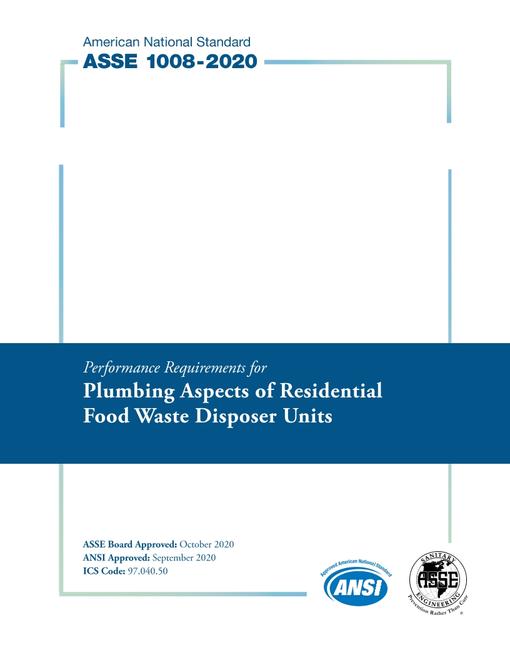 ASSE (Plumbing) 1008-2020