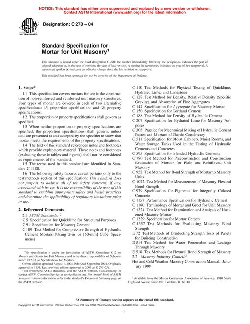 ASTM C270-04