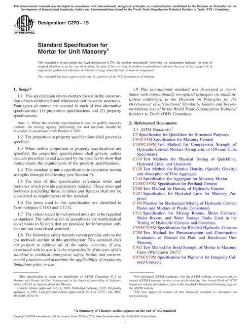 ASTM C270-19