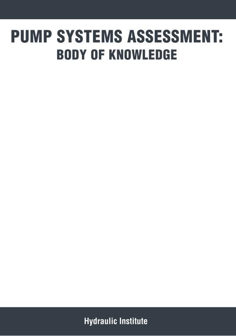 Pump Systems Assessment: Body of Knowledge